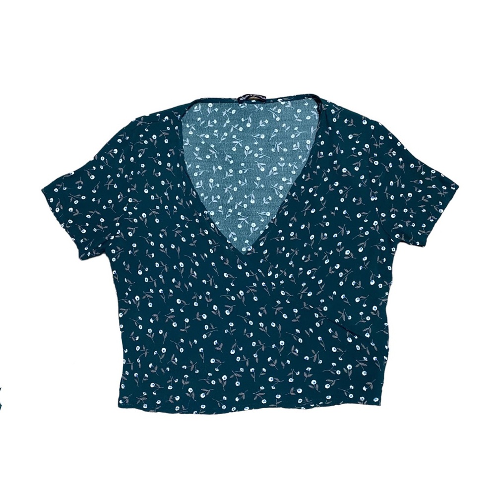 Brandy Melville Ditsy Floral Wrap Blouse